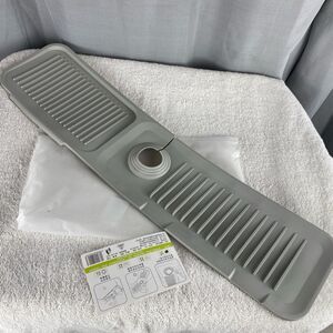 Sink Splash Guard 24 In Long Gray Faucet Mat For Kitchen Sink 5°Slope